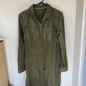 Prana Olive Button-Up Dress